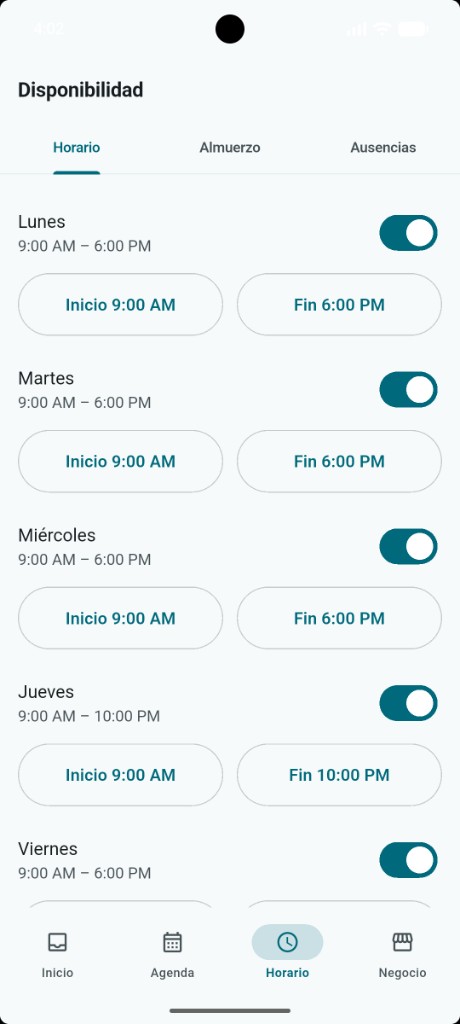 Disponibilidad y horario en Jolom